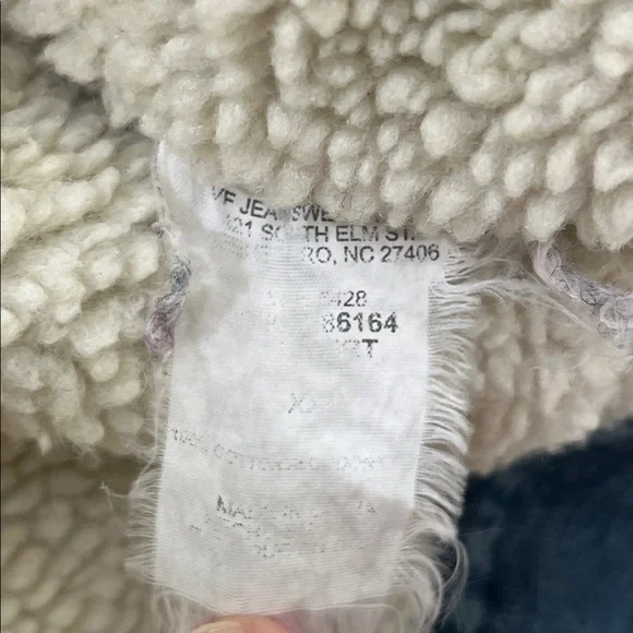 VTG 80s Wrangler Western M-159 Sherpa Lined Denim Jacket Corduroy Wrist Size XXL - Picture 7 of 14